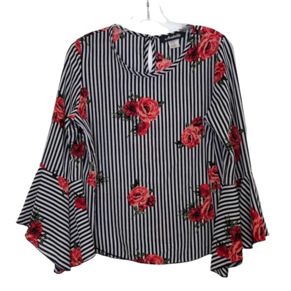 Arabella Floral Striped Top